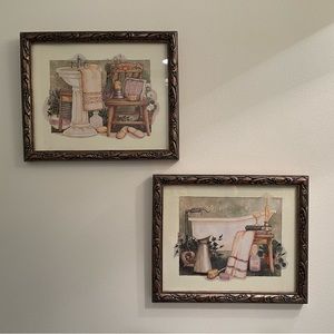 2 Bathroom framed pictures